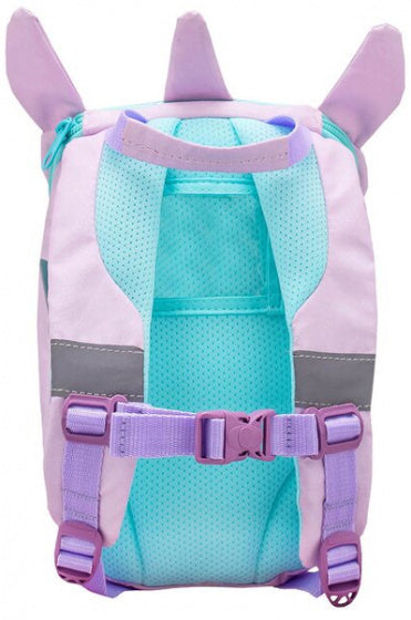 rugzak eenhoorn 25 x 18 cm polyester 4 liter roze/blauw