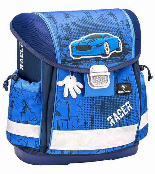 rugzakset Racer 2 junior 19 liter polyester blauw 4-delig