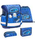 rugzakset Racer 2 junior 19 liter polyester blauw 4-delig