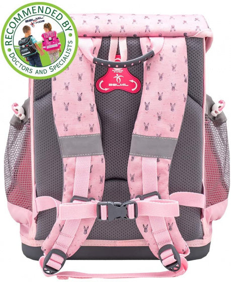 schoolspullenset konijn 17 liter polyester roze