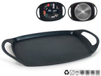 grillpan In Black 36 x 24 x 3 cm aluminium matzwart