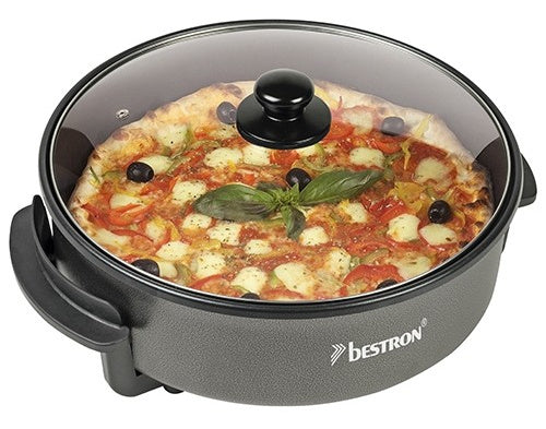 elektrische hapjespan 1500W 40 cm RVS zwart