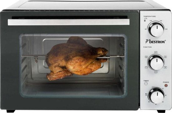mini-grill/-bakoven 31 liter 1500W RVS zwart 5-delig