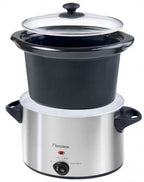 slowcooker 3,5 liter 180W RVS/glas zilver