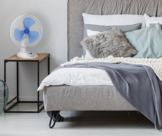tafelventilator 27 cm 2 standen 75° rotatie 30W wit