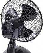 tafelventilator 27 cm 2 standen 75° rotatie 30W zwart