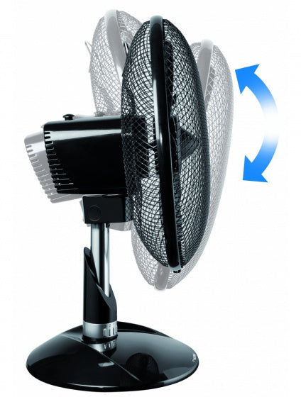 tafelventilator 35 cm 3 standen 80° rotatie 45W zwart