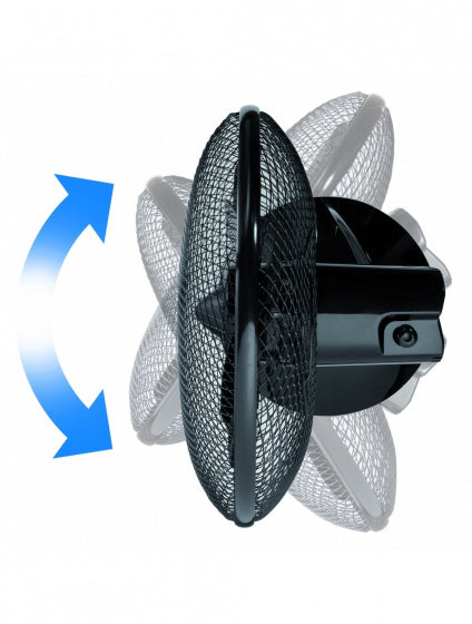 tafelventilator 35 cm 3 standen 80° rotatie 45W zwart