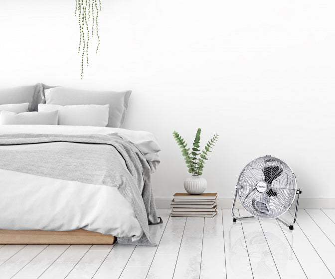 vloerventilator Retro 35 cm 3 standen 55W chroom