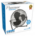 vloerventilator Retro 35 cm 3 standen 55W zwart