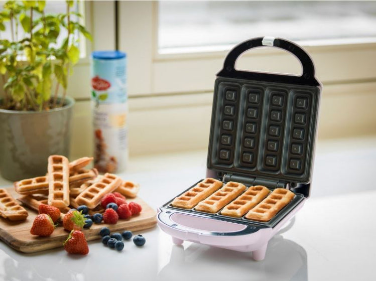 wafelstick-ijzer Sweet Dreams 460W 22 cm roze