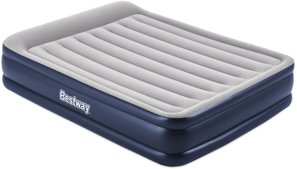 Bestway Luchtbed tritech 46 cm queen 203 cm blauw/grijs