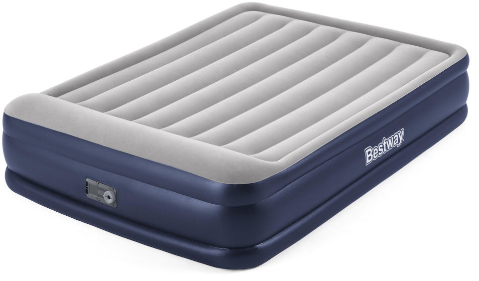 Bestway Luchtbed tritech 46 cm queen 203 cm blauw/grijs