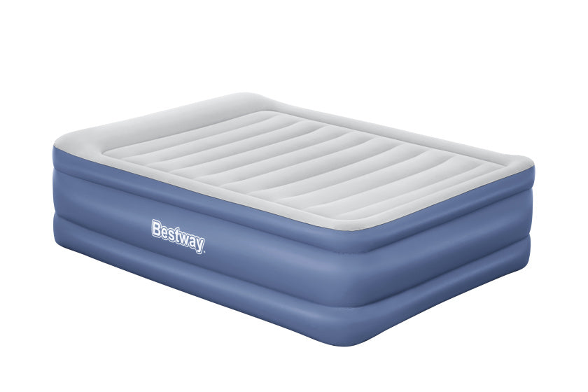 Bestway Luchtbed tritech 61 cm queen blauw/grijs