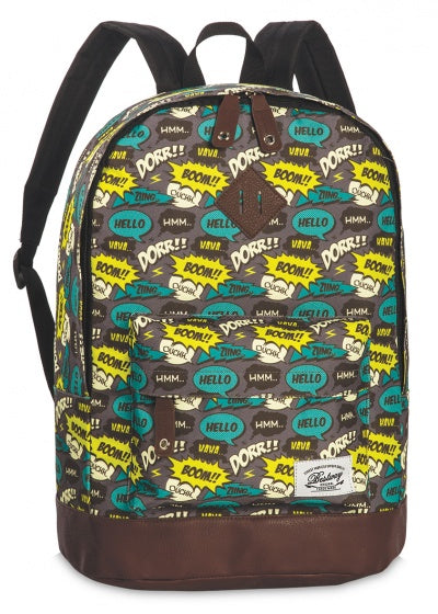rugzak Campus Trend grijs/geel/urquoise 21 liter