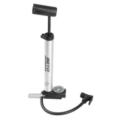 Messingschlager beto mini pomp met manometer alu. zilver zwart