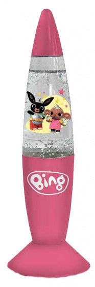 tafellamp glitter junior led 25 cm roze