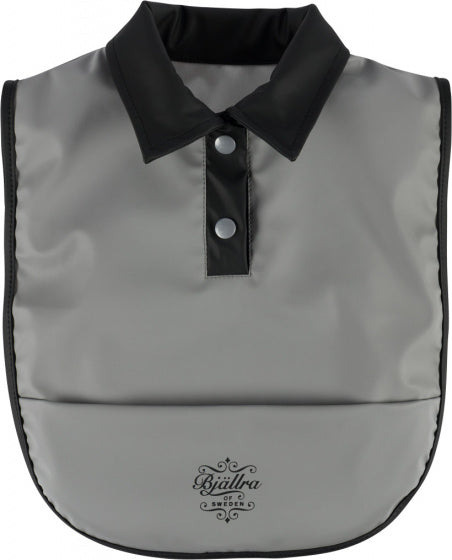 slabbetje jongens polyester zwart/grijs
