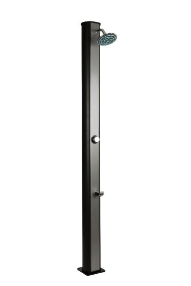 Blue bay Buitendouche solar 27 liter met voetkraan zwart