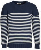 sweater Breton heren denim navy/wit maat XXL