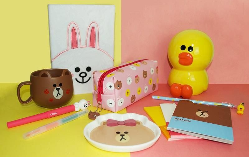 spaarpot Linefriends keramiek geel