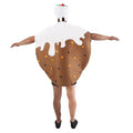 Foam Chrsitmas Pudding bruin wit one size