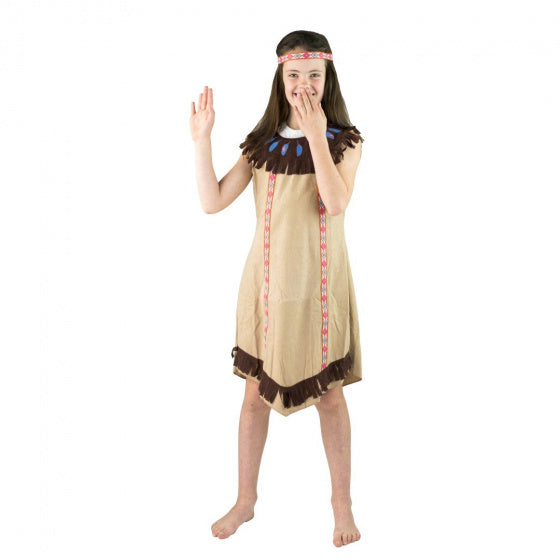 kinderkostuum meisjes indiaan multicolor mt 110-116