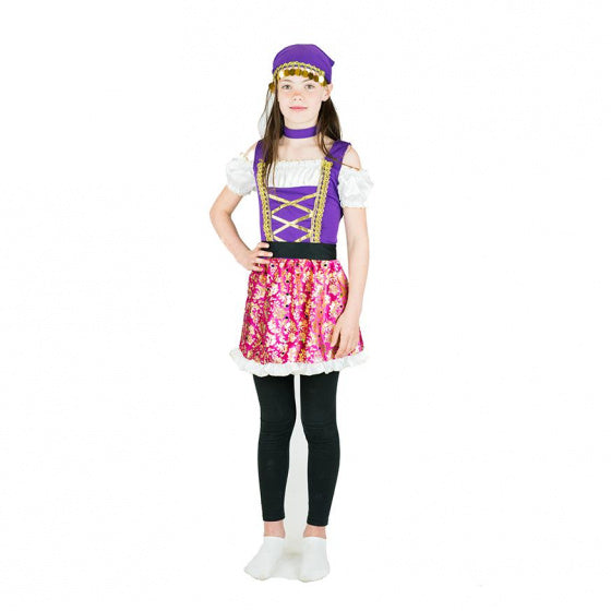 kinderkostuum meisjes multicolor zigeuner mt 104-110