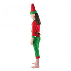 verkleedkostuum elf meisjes rood/groen 4-6 jaar