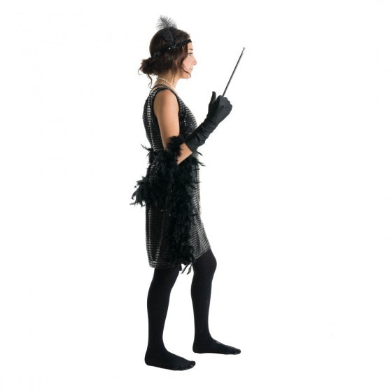 verkleedkostuum flapper dames zwart maat M