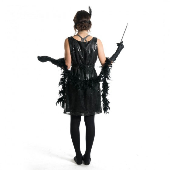 verkleedkostuum flapper dames zwart maat M