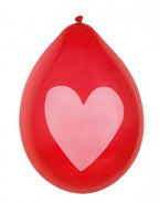 ballonnen Love 25 cm latex rood/roze/goud 6 stuks