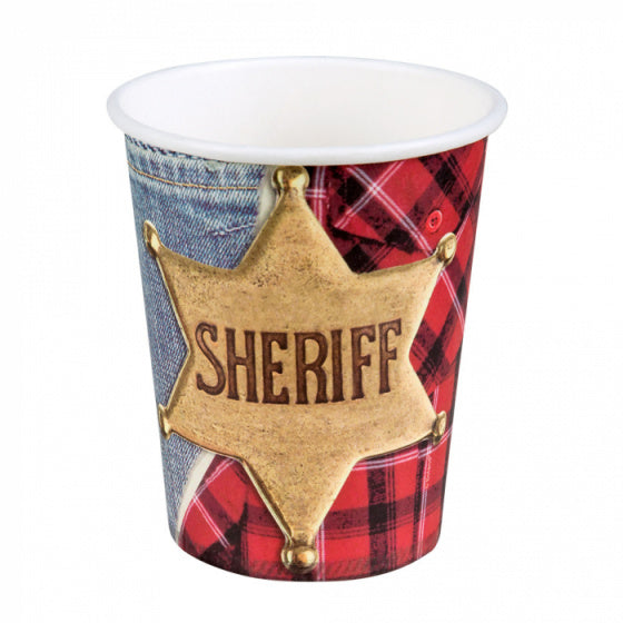 bekertjes Wild West 250 ml papier 6 stuks