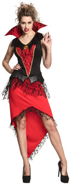 Boland Bloodthirsty queen kostuum dames rood zwart maat 36 38 (S)