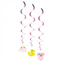 decoratieswirls Baby girl meisjes 60 cm PVC/papier roze