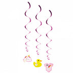 decoratieswirls Baby girl meisjes 60 cm PVC/papier roze