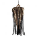 hangdecoratie schedelspook 65 cm polyester zwart/bruin