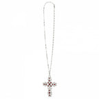 ketting Garnet Cross zink zilver one-size