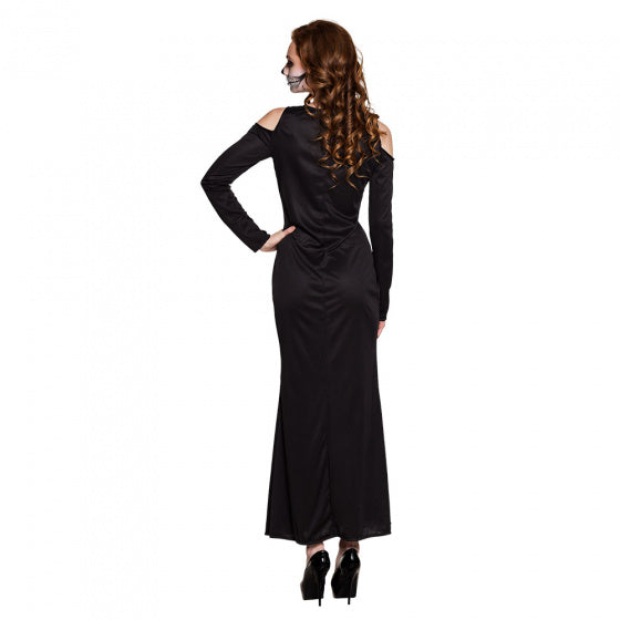 kostuum Mrs Bones dames polyester zwart maat M