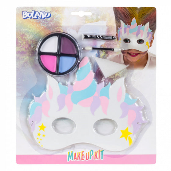 make-up kit Eenhoorn junior karton roze/paars 4-delig
