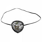 ooglapje Steampunk polyester/ijzer zilver