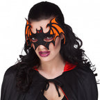 oogmasker vleermuis 27 x 15 cm polyester oranje/zwart