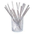 rietjes 20 cm papier zilver 20 stuks