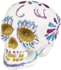 schedel Mexico glitters 16 x 14 cm schuim wit