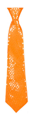 stropdas 40 cm polyester oranje one-size