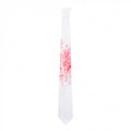 stropdas Bloody 135 cm polyester rood/wit