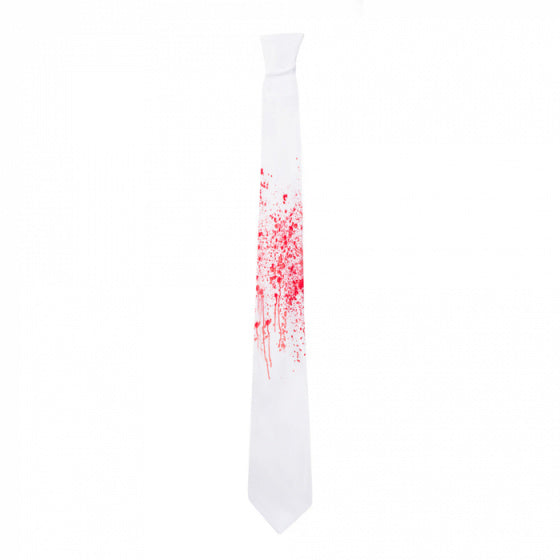 stropdas Bloody 135 cm polyester rood/wit