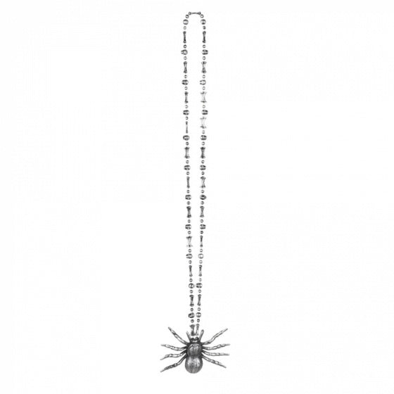ketting tarantula 65 cm polystyreen zilver
