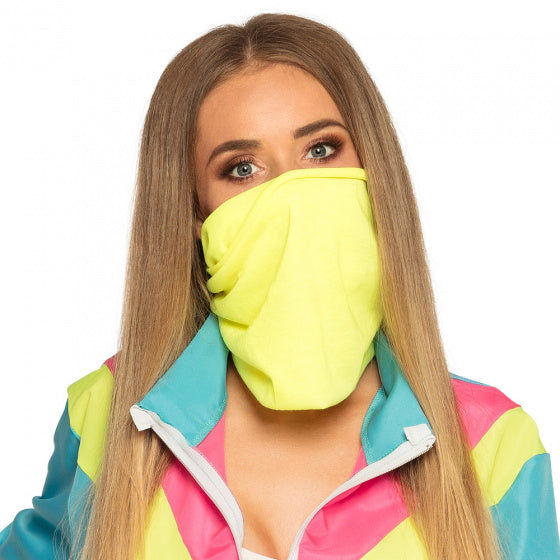 trainingspak Retro Babe dames polyester blauw/geel maat L