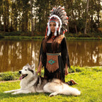 Boland She-Wolf Indiaan Kostuum Dames Bruin maat 40/42